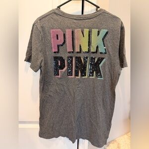 Victoria’s Secret PINK neon bling short sleeve top Small
